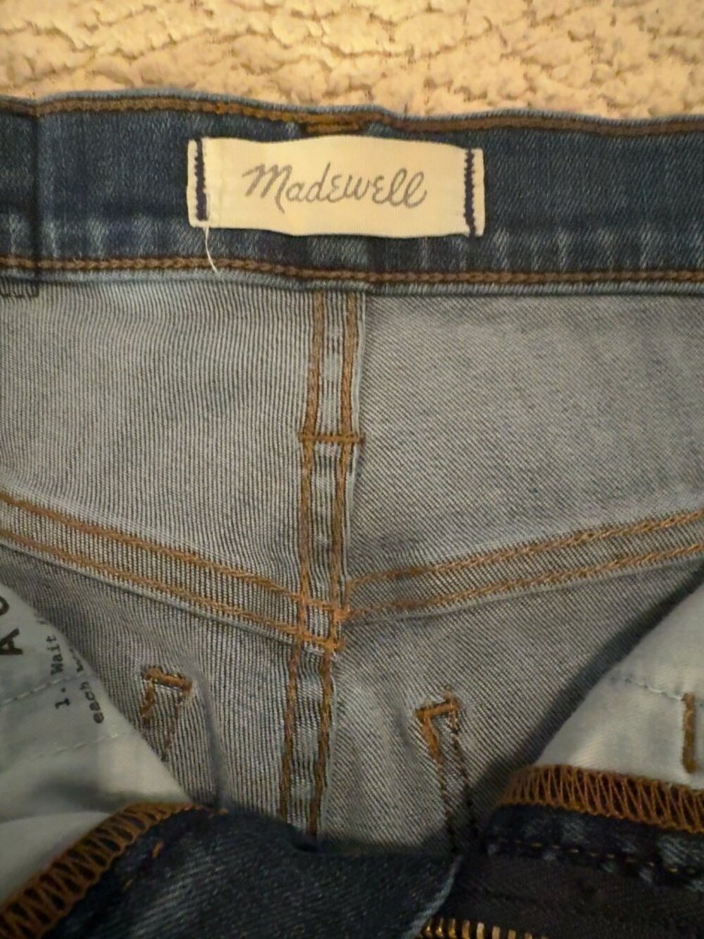 Madewell 10" High Rise Skinny Jeans Size 25 Medium Wash - Picture 5 of 8